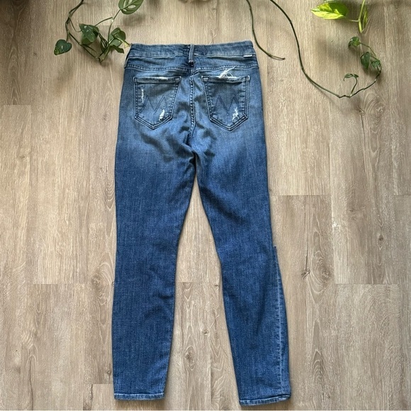 Mother The Looker Cropped Distressed Jeans Women size 25 Gypsy Blue - Picture 11 of 11